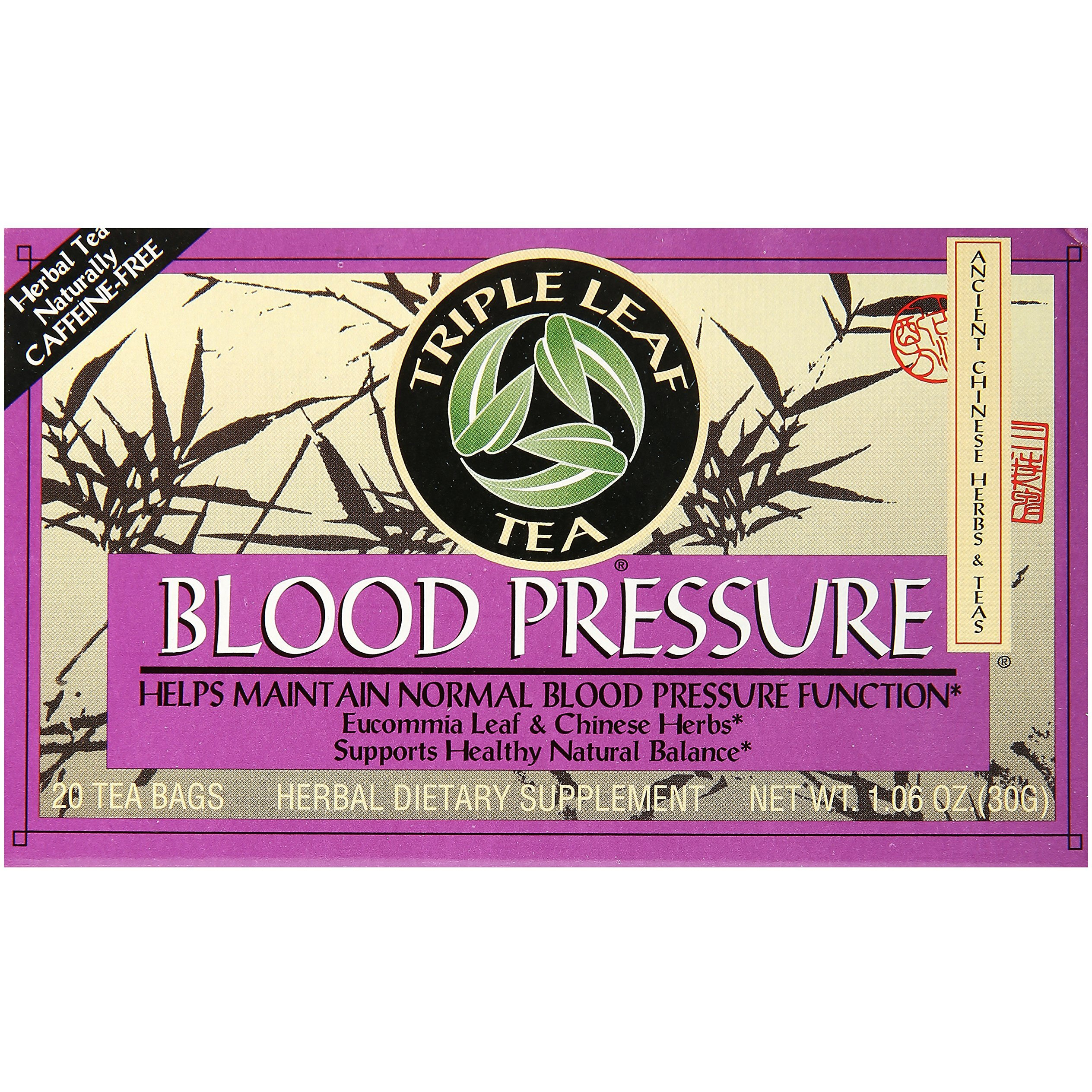 Triple Leaf Tea Bags for Blood Pressure, 20 Count