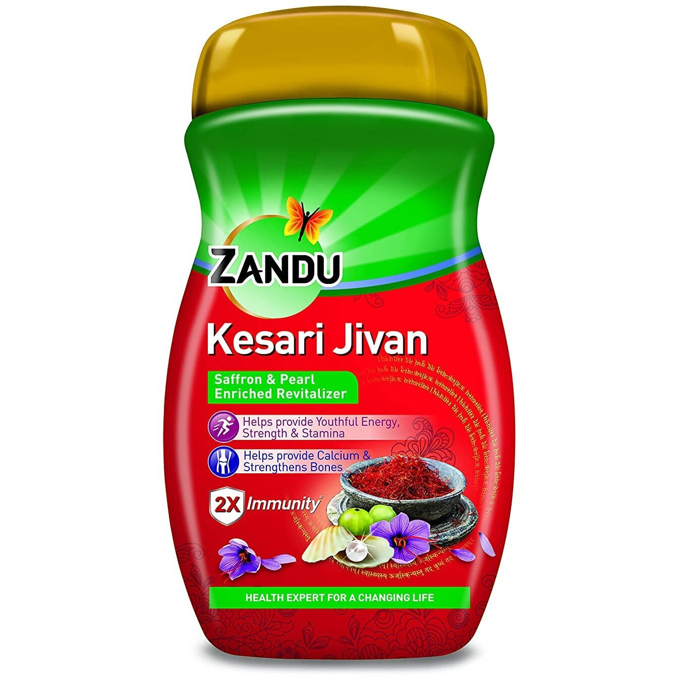 ZANDU KESARI Jivan Kesari Jivan Ayurvedic Immunity Booster for Adults, Red, 450 g