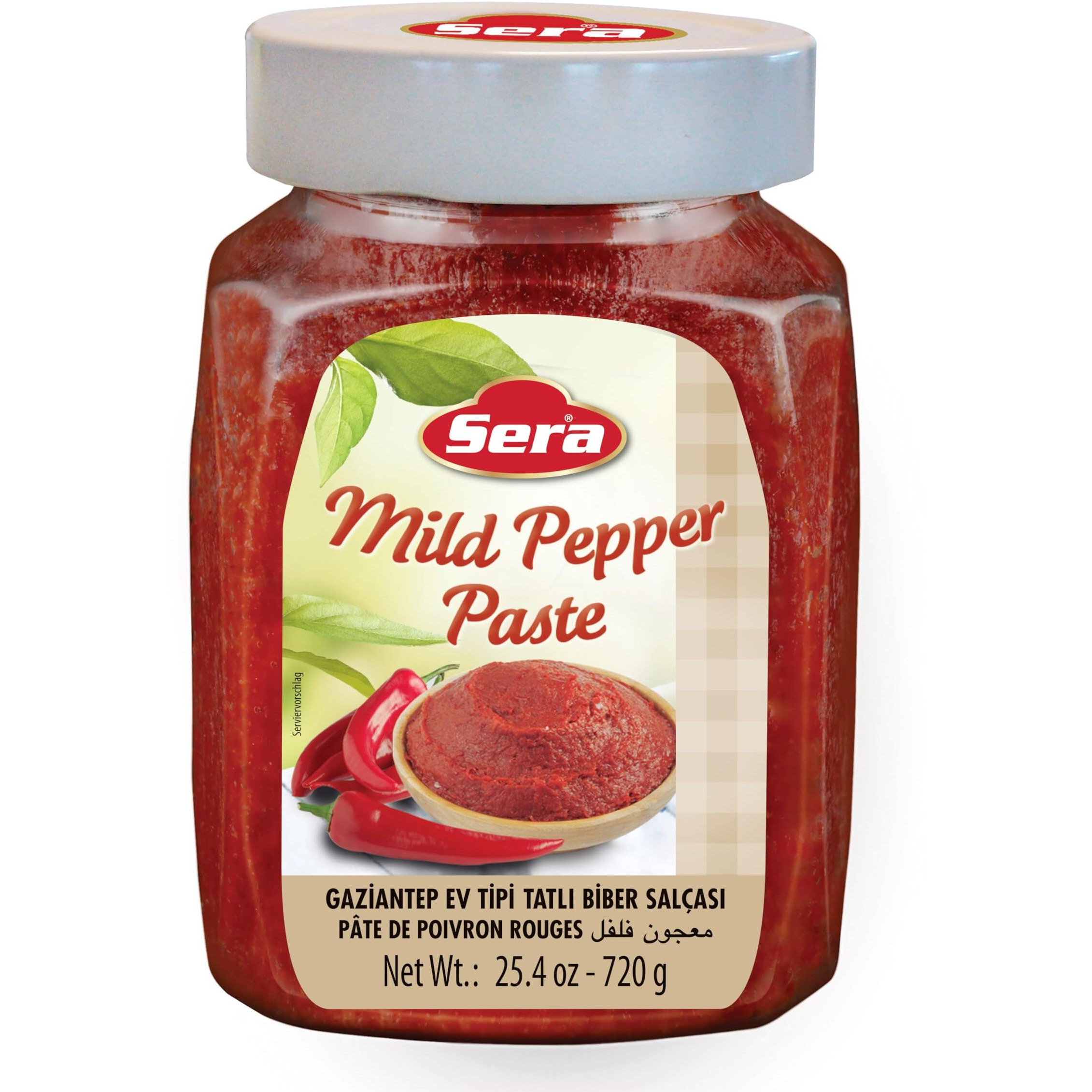 Sera Mild Pepper Paste 25.4 Oz Jar | No Sugar | No Artificial Preservatives | Add a Unique, Peppery Flavor to Your Dishes | Great as a Spread or In Sandwiches