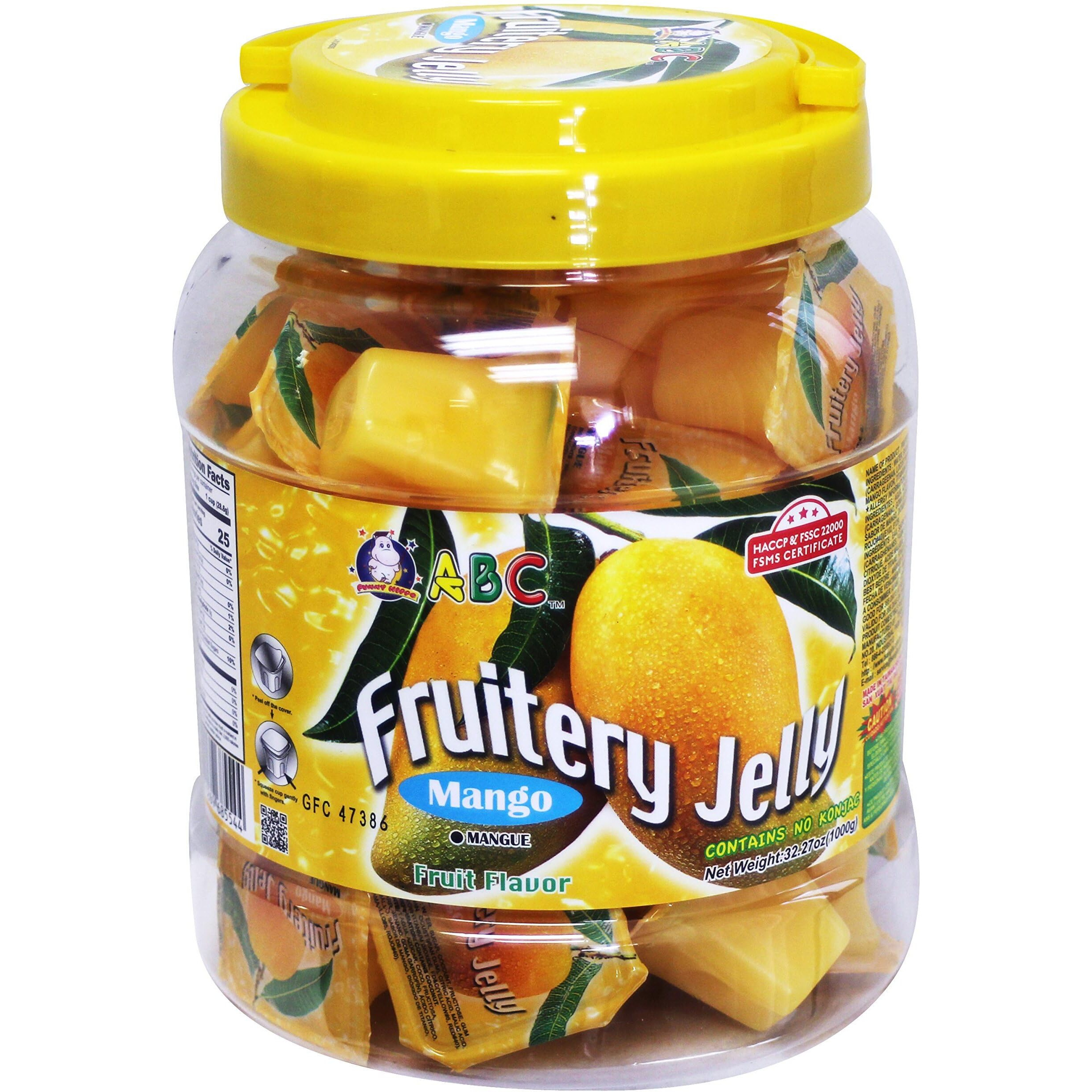 Funny Hippo ABC Fruitery Jelly Natural Fruit Bites - Mango 32.27 oz (1000g)
