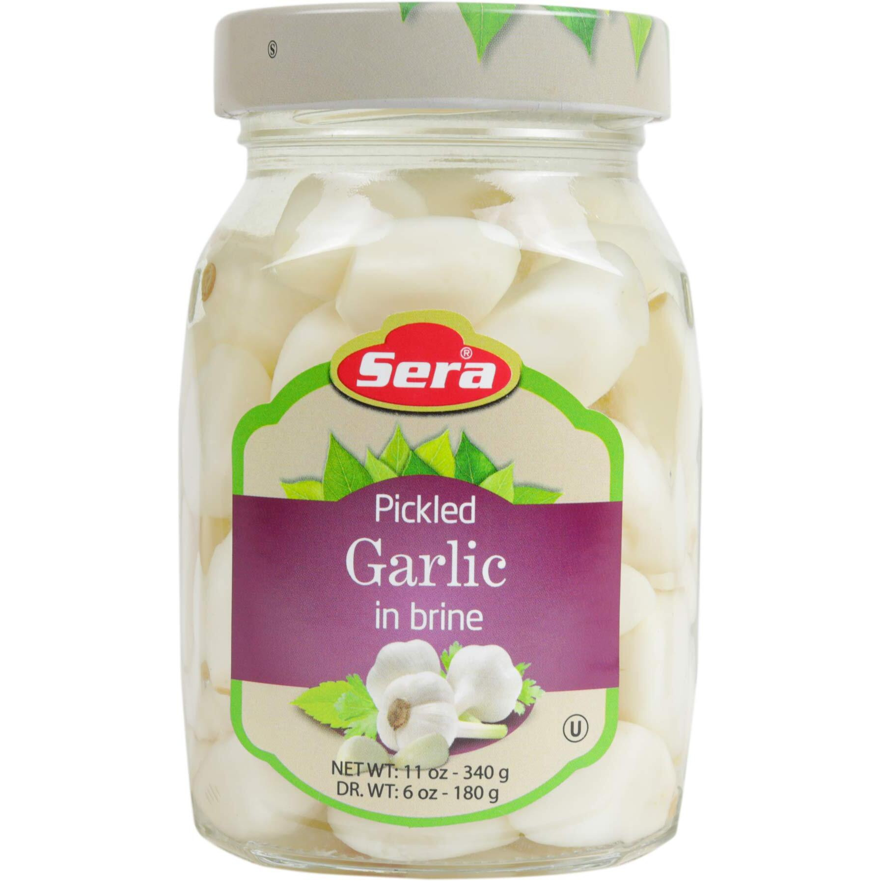 Sera Pickled Garlic in Brine Great for Salads Glass Jar 11oz