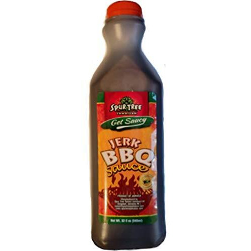 Spur Tree Jerk BBQ Sauce  Authentic Jamaican BBQ Seasoning to Spice Up Your Life  BBQ Rub with All-Natural Ingredients  Smoky BBQ Sauce to Bring Some Island Flair (32 Oz)