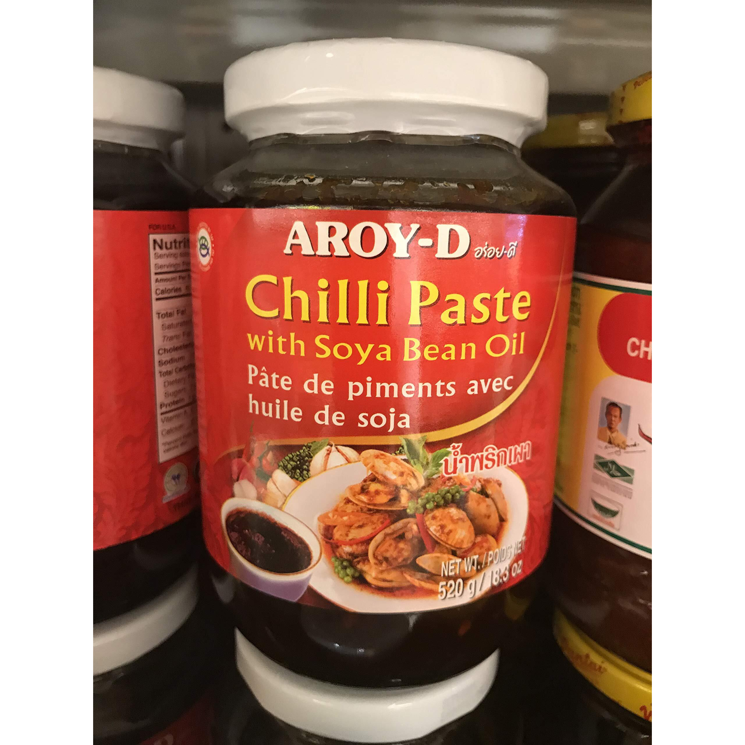 Aroy-D Chilli Paste with Soya Bean Oil - 520g - 3 PACK