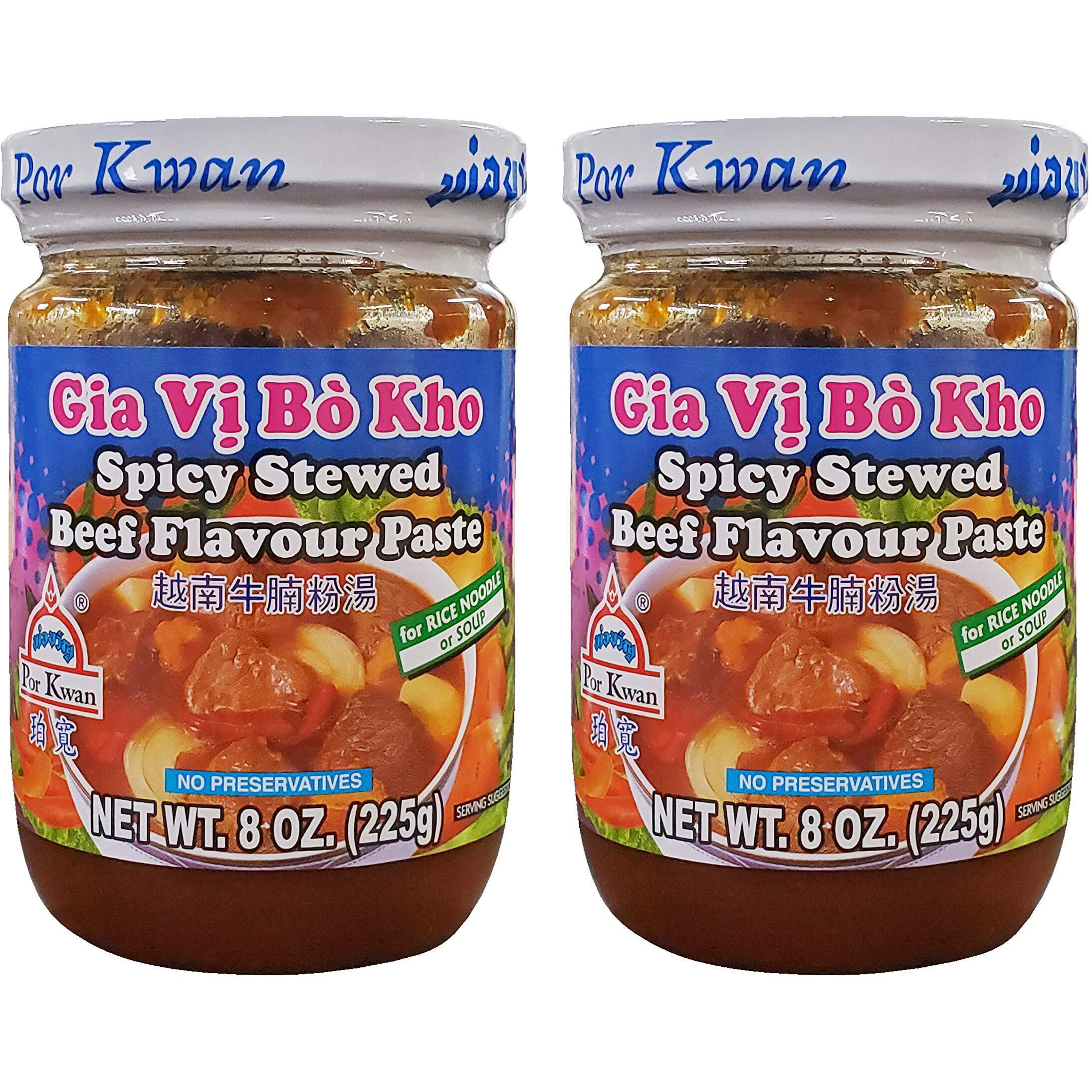 Por Kwan Gia Vi Bo Kho - Spicy Stewed Beef Paste (2 Pack, Total of 16oz)