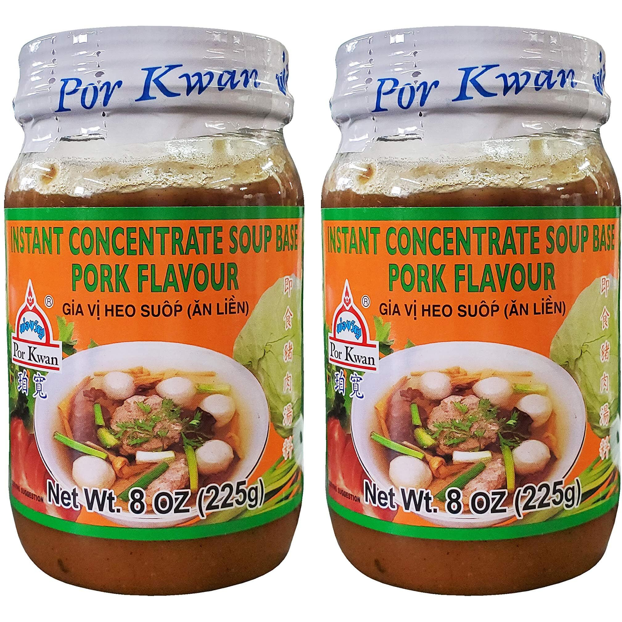 Por Kwan Instant Concentrate Pork Soup Base (2 Pack, Total of 16oz)