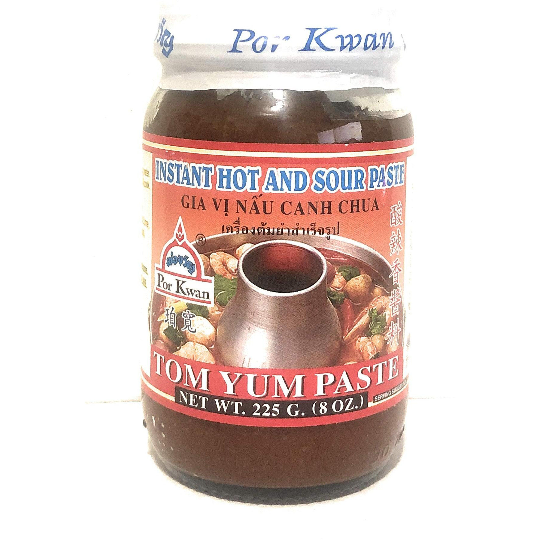 por-kwan tom yum paste (instant hot and soup paste) - 8oz