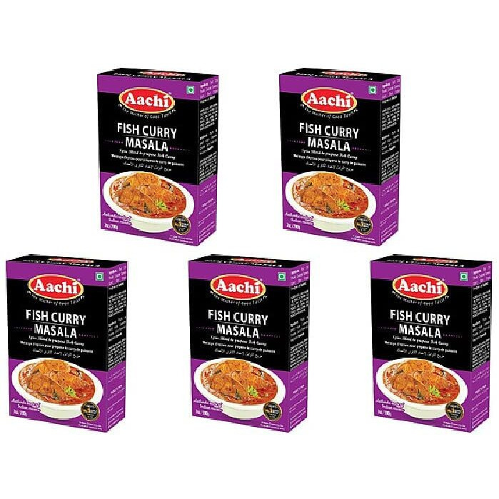 Pack Of 5 - Aachi Fish Curry Masala - 200 Gm