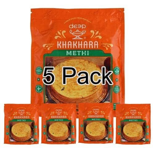 Pack of 5 - Deep Methi Khakhara 7 Oz (200 gm)