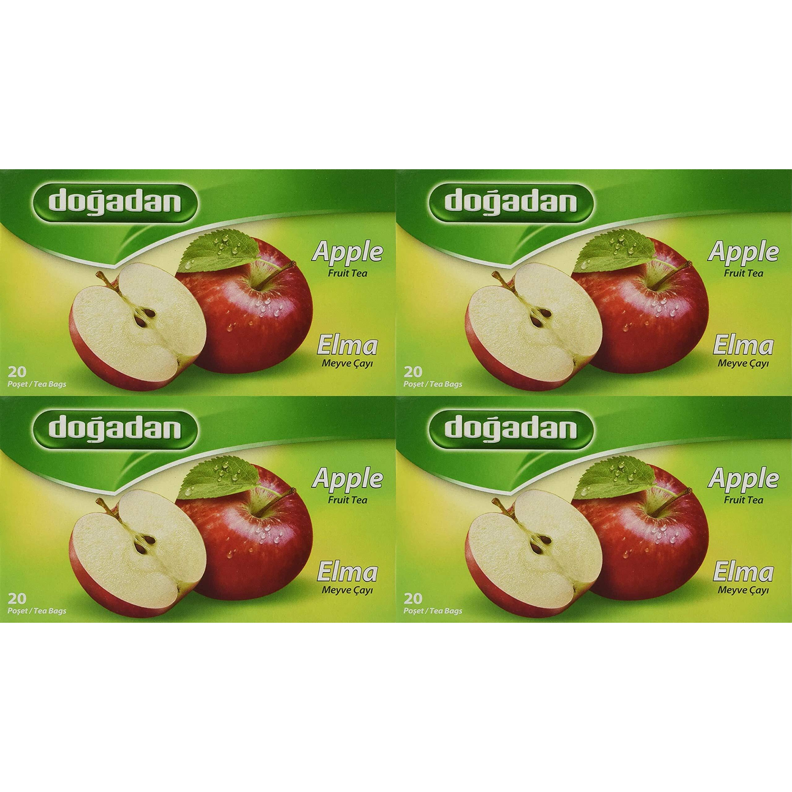dogadan Apple Fruit Tea 20 Tea Bags Pack of 4