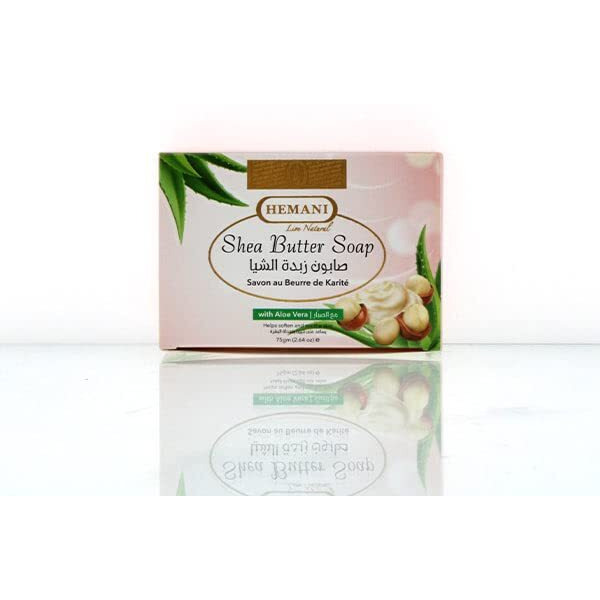 Hemani Shea Butter with Aloe Vera Bar Soap 75g (2.5 OZ) - Natural Herbal Soap