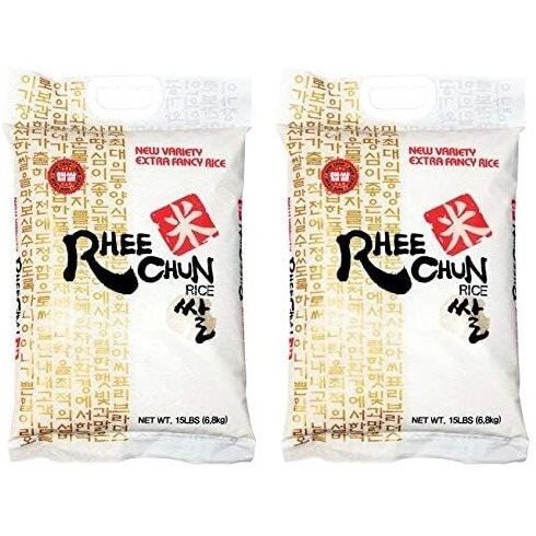 Rhee Chun Extra Fancy New Variety Rice, 15 Pound Pack of 2