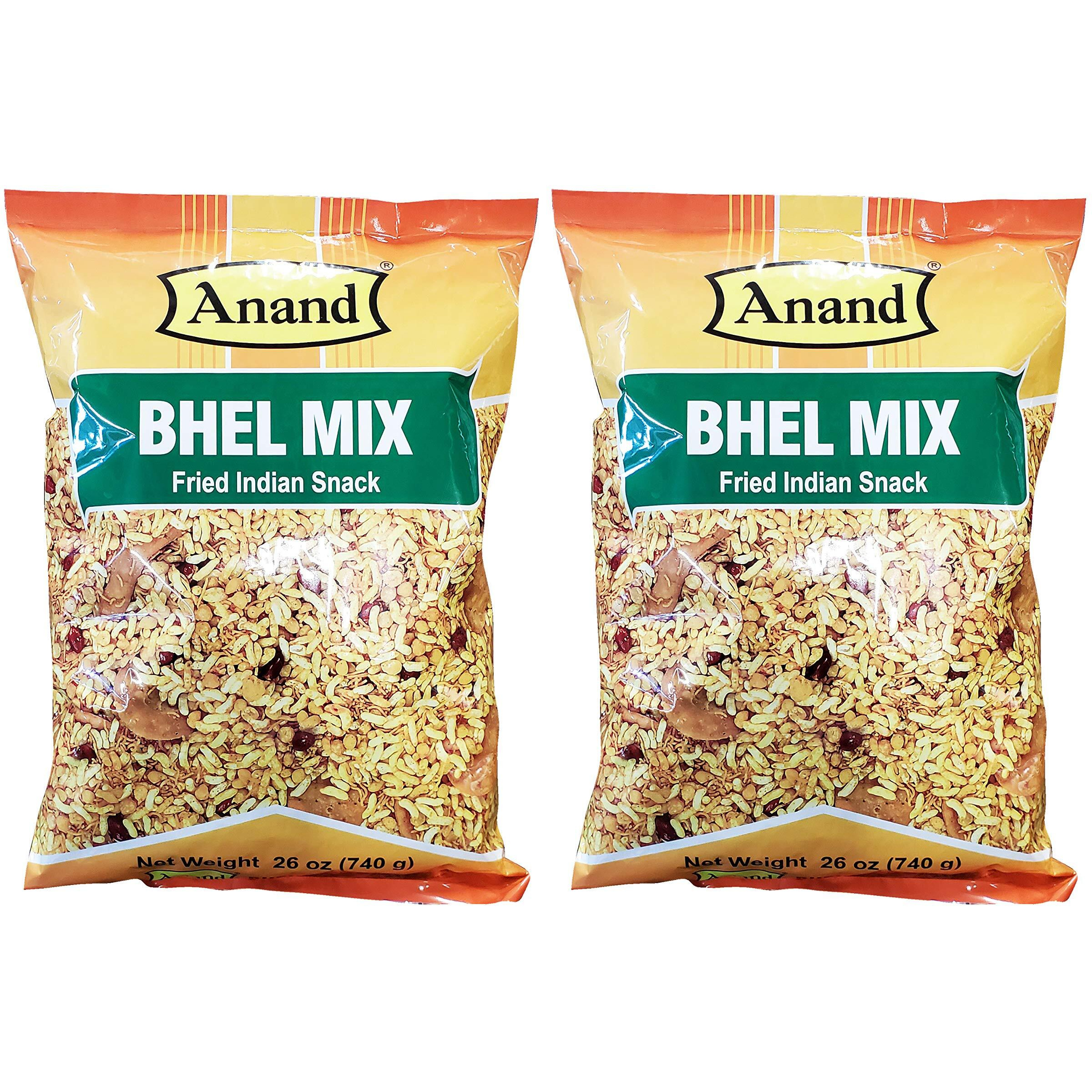 Anand Bhel Mix Fried Indian Namkeen Snack (2 Pack, Total of 52oz)
