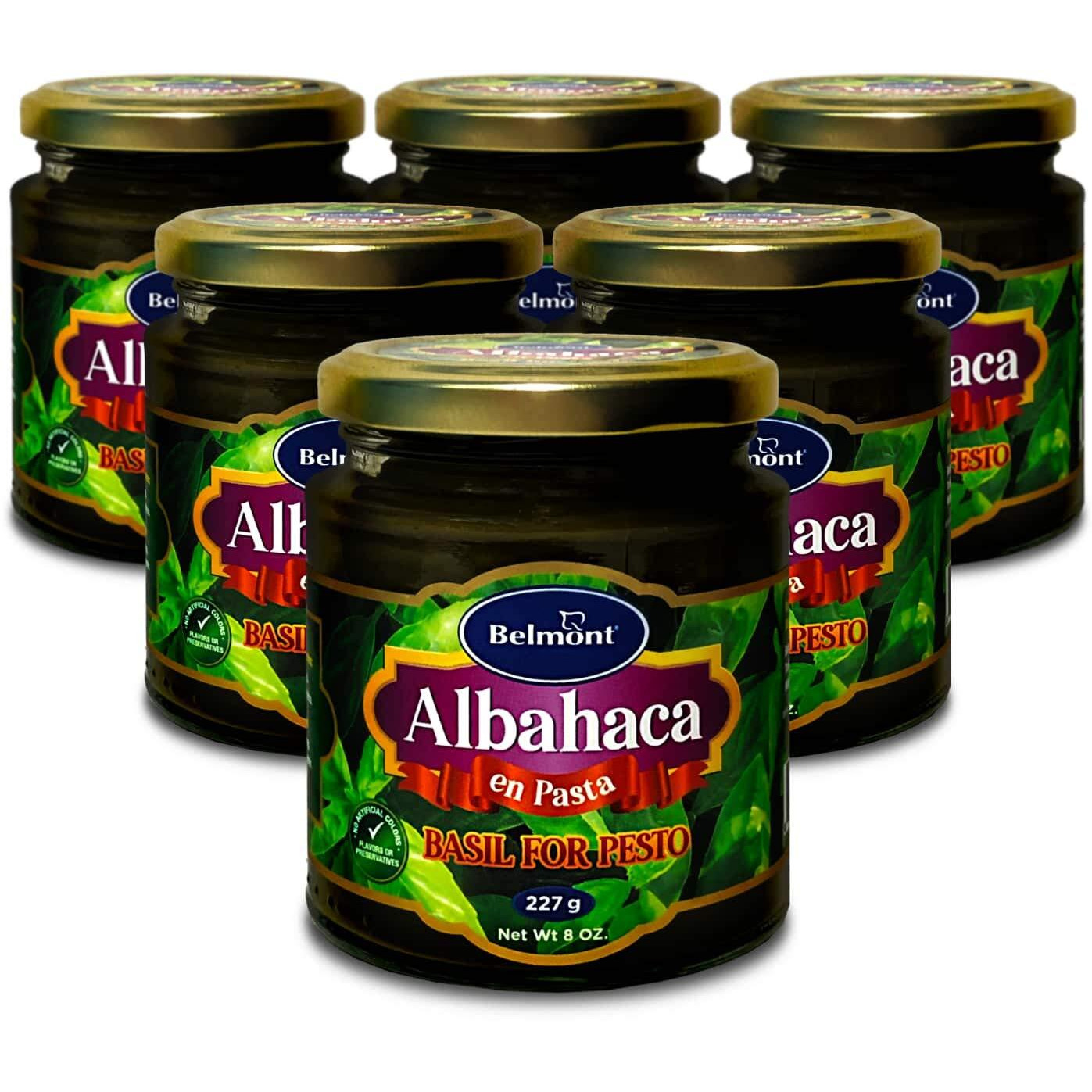 Belmont Albahaca en Pasta 8 oz - Basil Paste for Pesto - 6 pack
