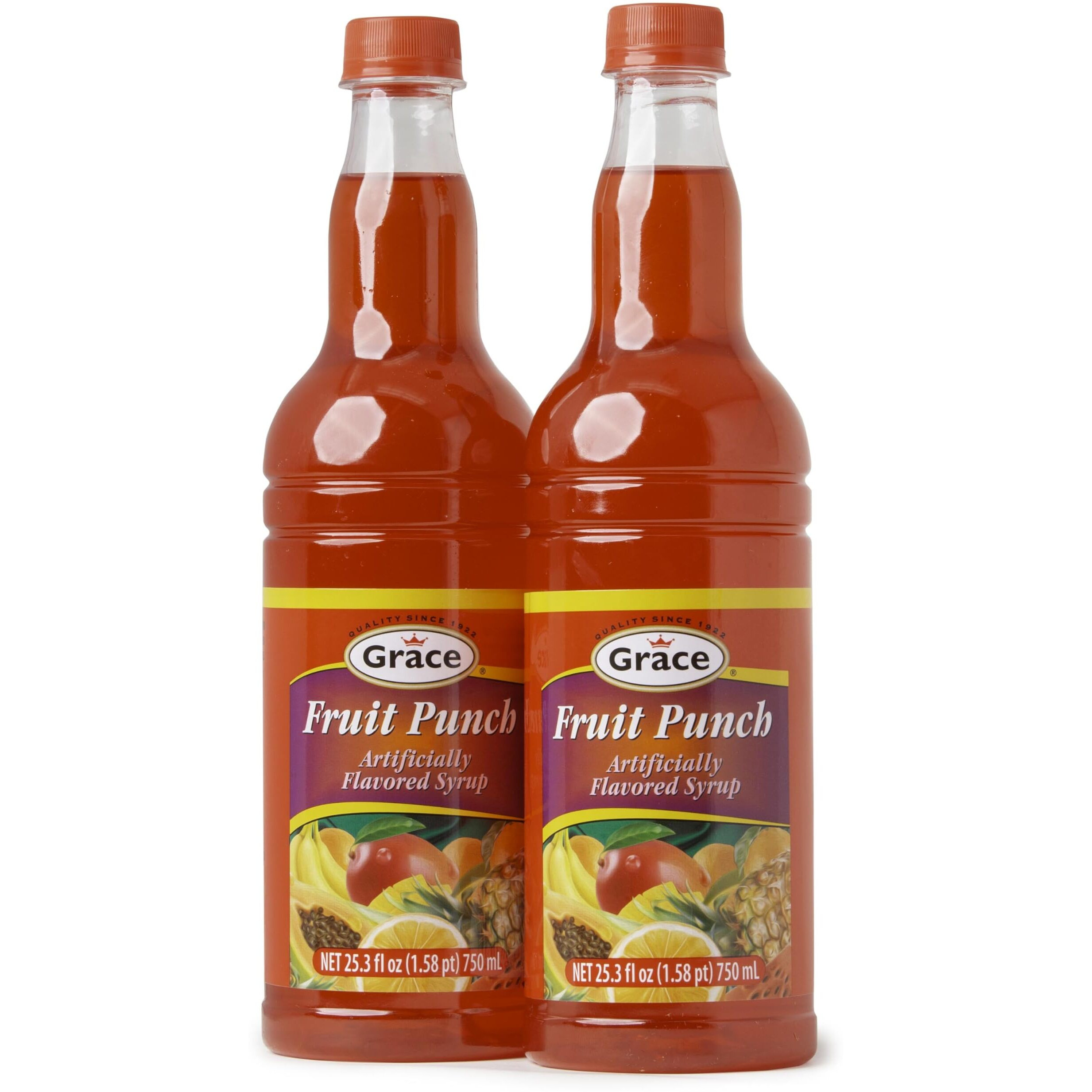 Grace Fruit Punch Flavored Syrup (2 Pack, Total of 50.6fl.oz)
