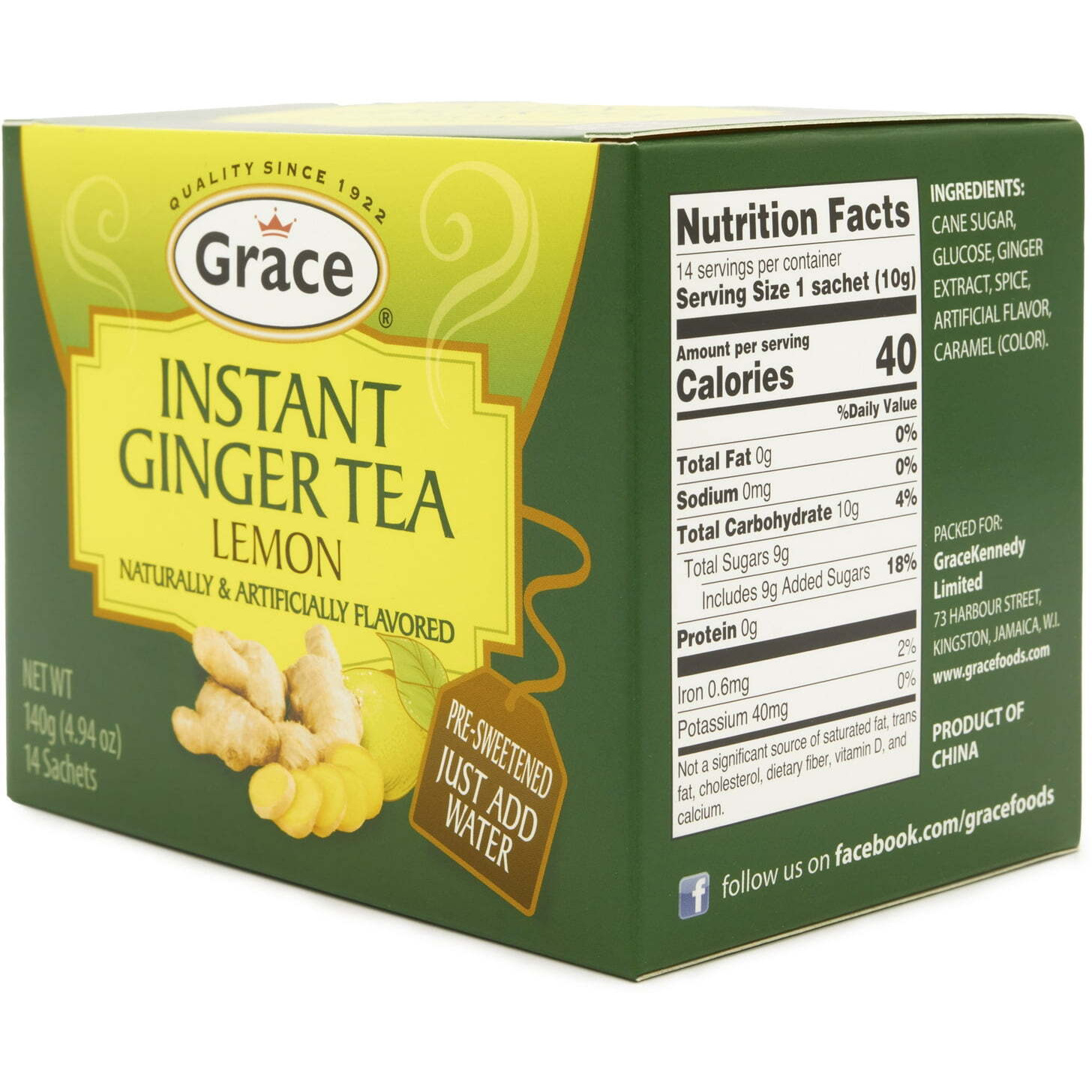 GRACE INSTANT GINGER TEA LEMON