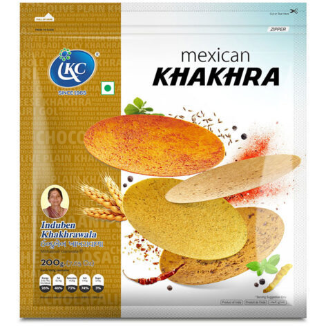 Induben Khakhrawala Premium Tasty and Healthy Indian Gujarati Snacks Khakhra 200gm (7 oz) Mexican Pack of 2