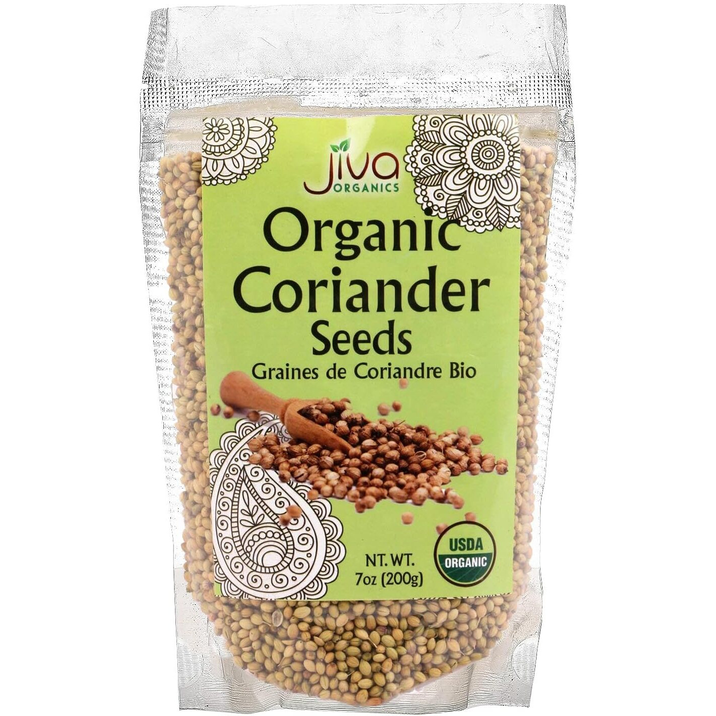 Jiva USDA Organic Coriander Seeds Whole 7 Ounce - New