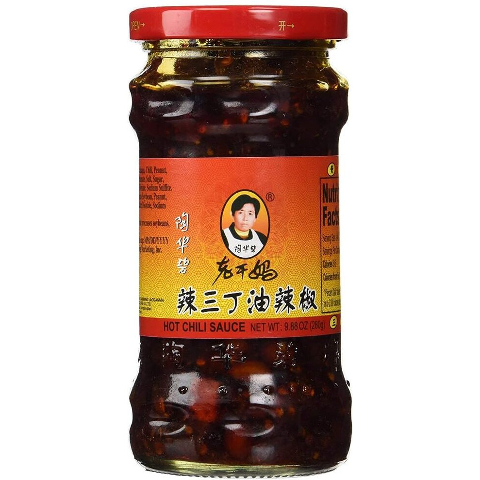 Laoganma Hot Chili Sauce LA San Ding 9.88oz, 1pack