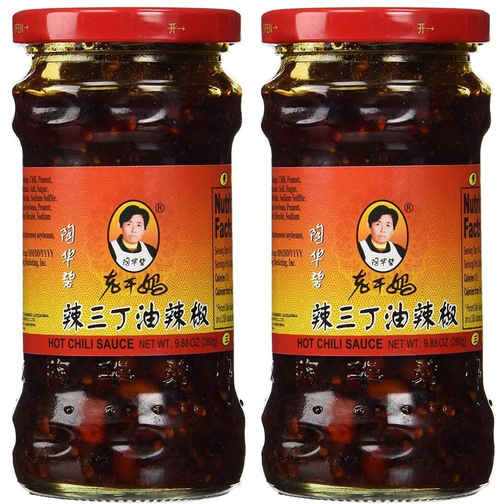 Laoganma Hot Chili Sauce LA San Ding 9.88oz, 2pack