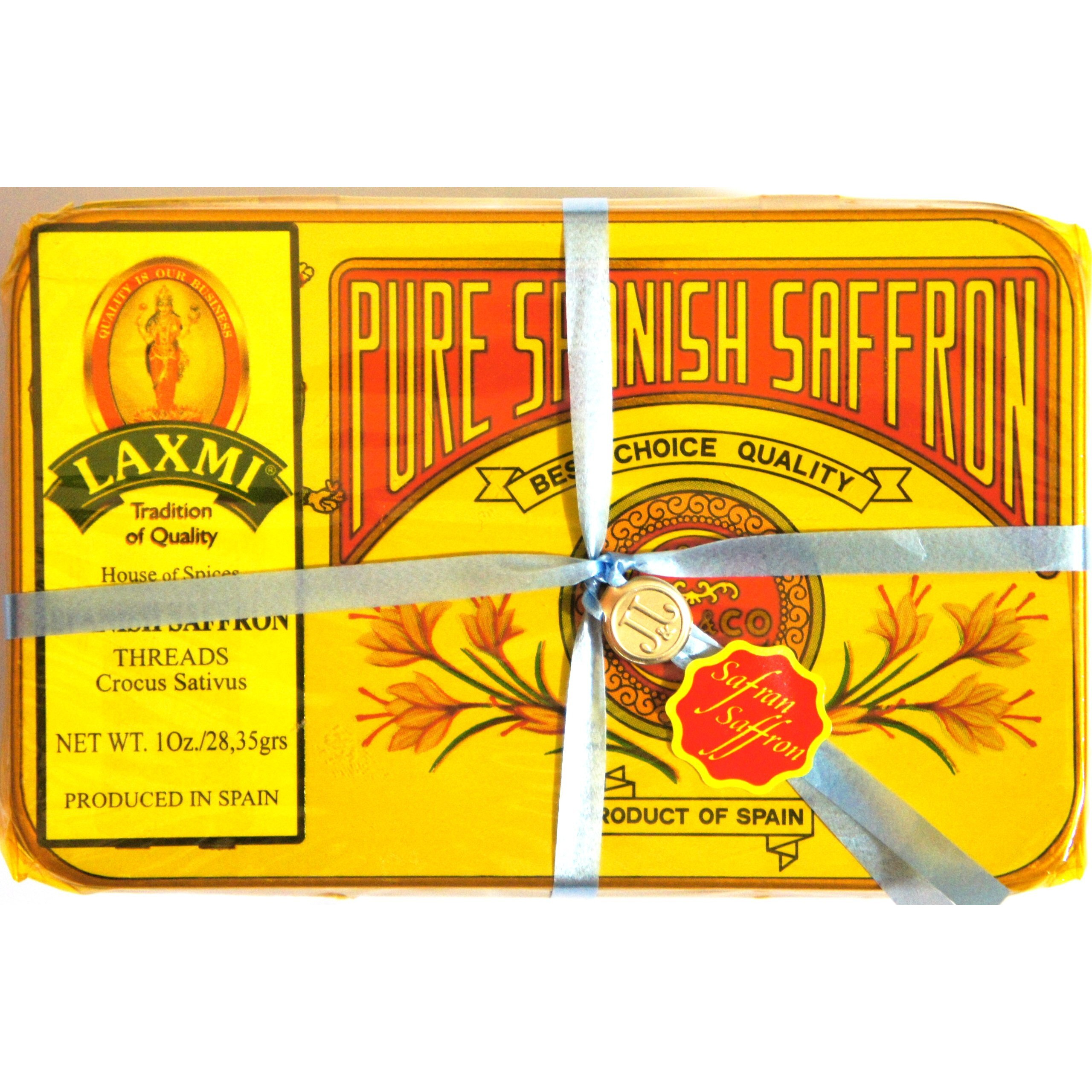 Laxmi Pure Spanish Saffron - 1oz (28.35g) Tin