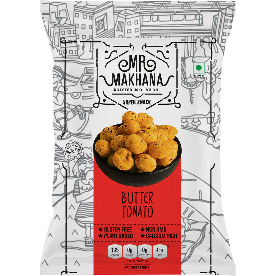 Mr Makhana Butter Tomato 75 GM - Pack of 2
