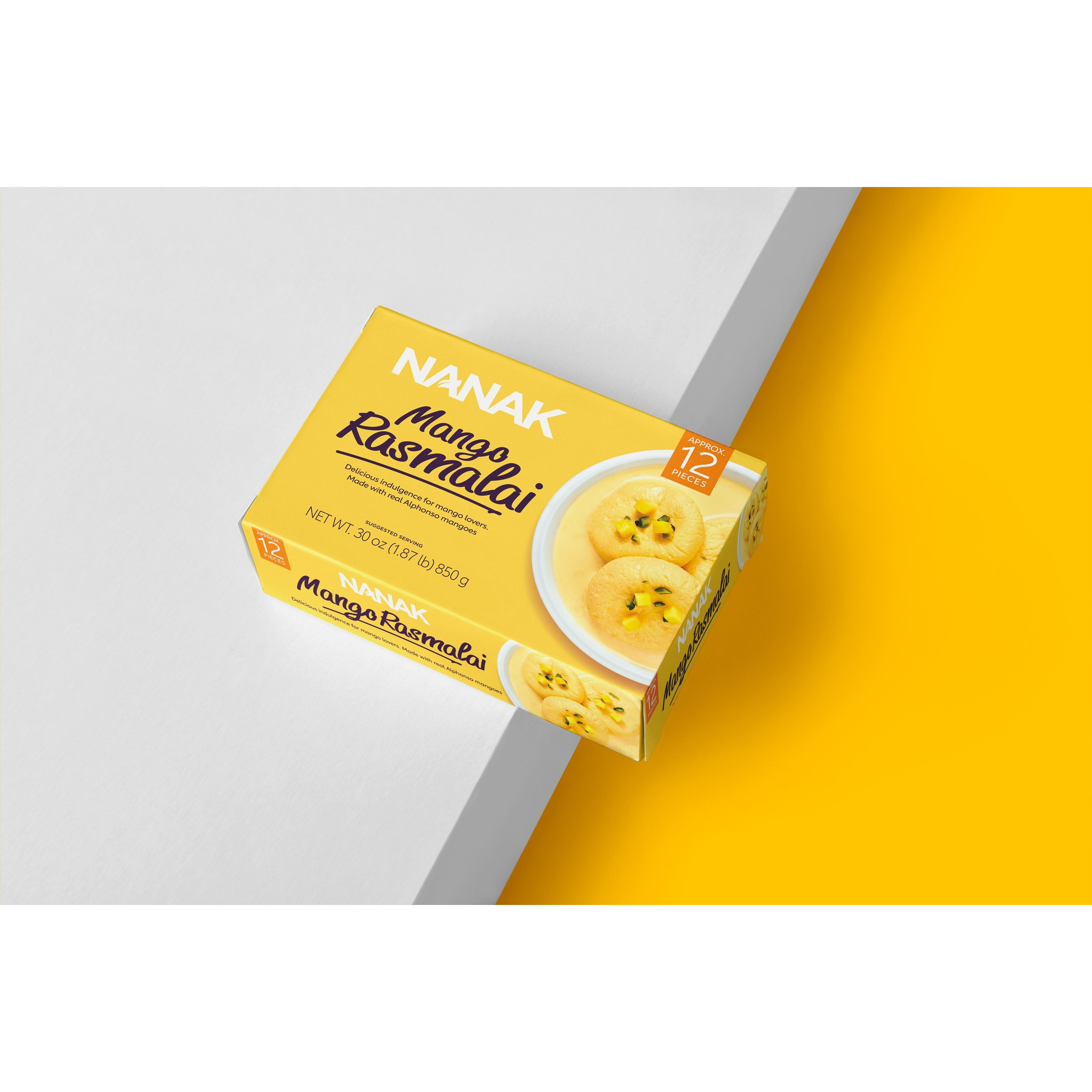 Nanak Mango Rasmalai (Approx 12pcs) 30oz