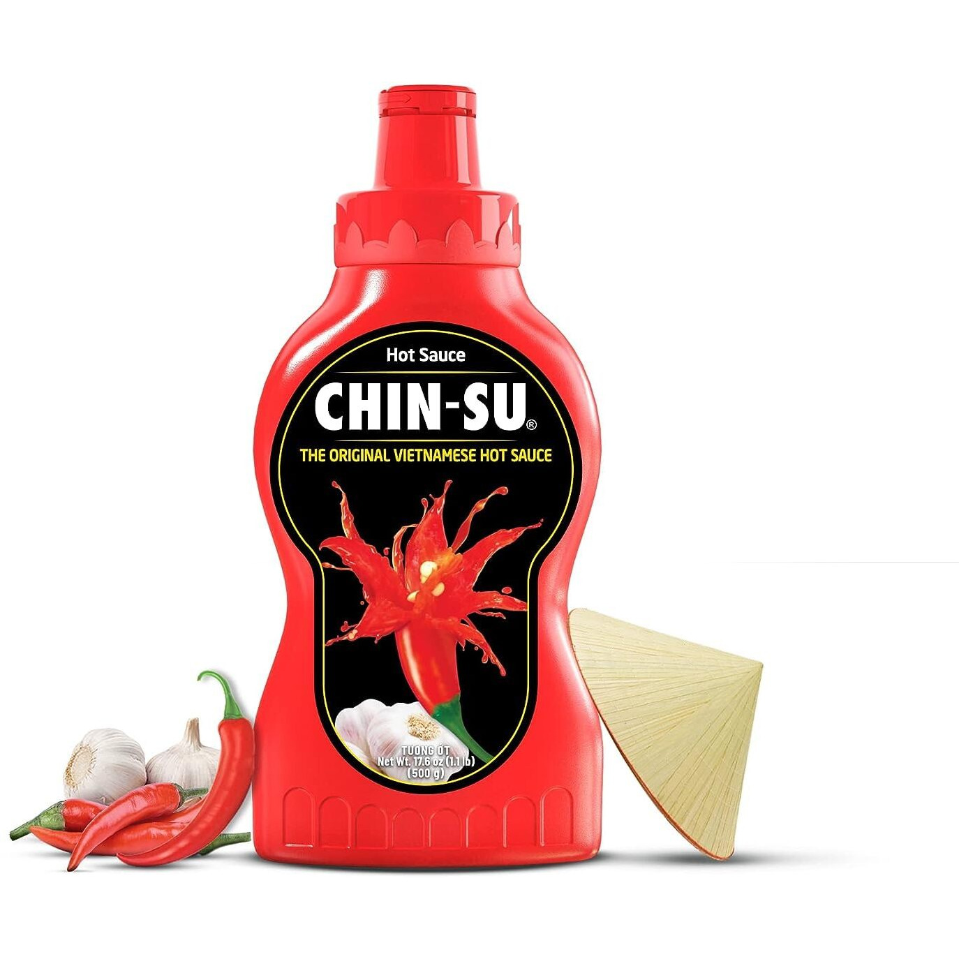 THE ORIGINAL VIETNAMESE HOT SAUCE, CHIN-SU Hot Chili Sauce, Gourmet Hot Sauce Bottle With Fermented Ripen Chili Peppers, An Unique Hot Sauce Taste To Amplify All Your Dishes (8.82 Ounce, Pack of 1