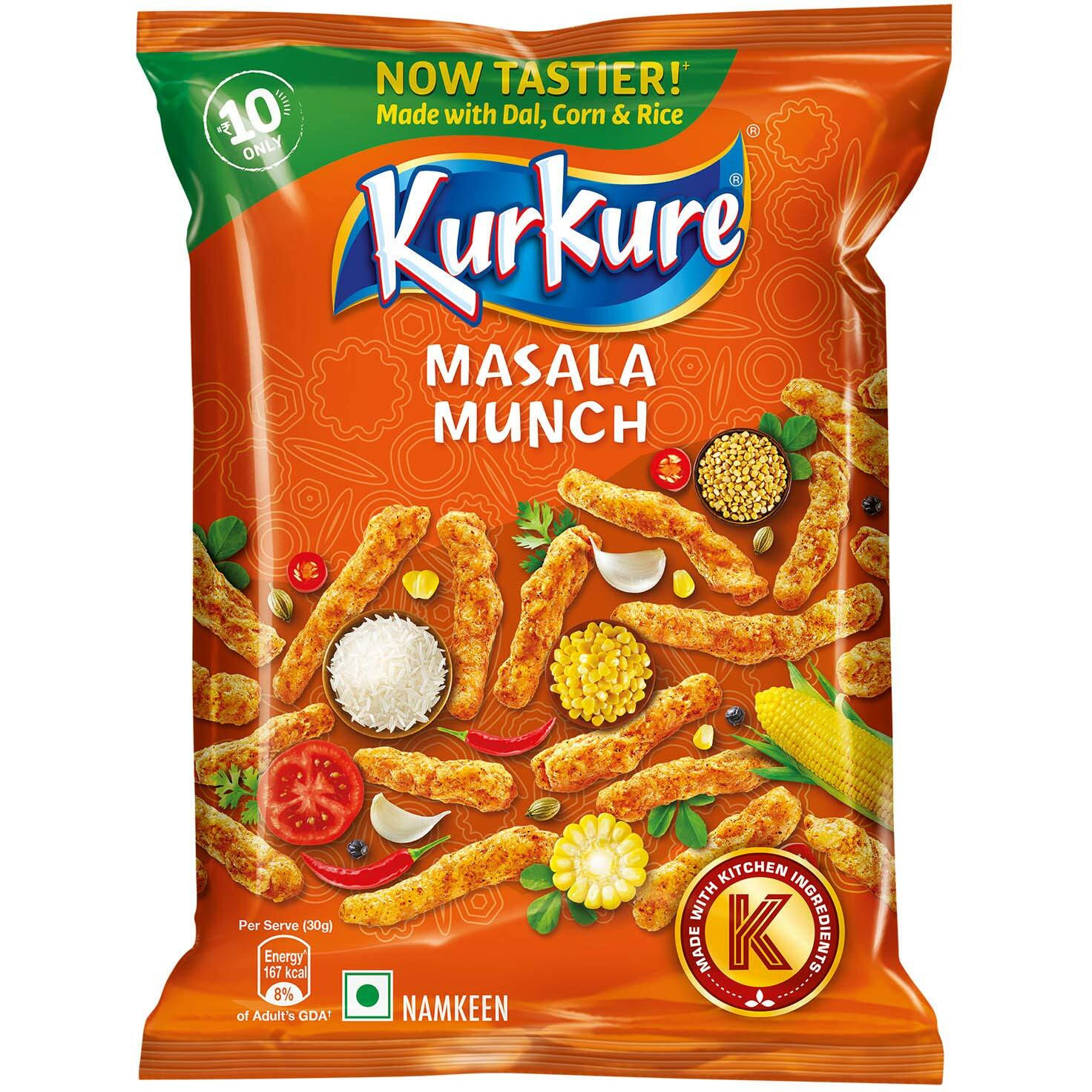 Kurkure Namkeen Masala Munch, 50g [Pack of 15]