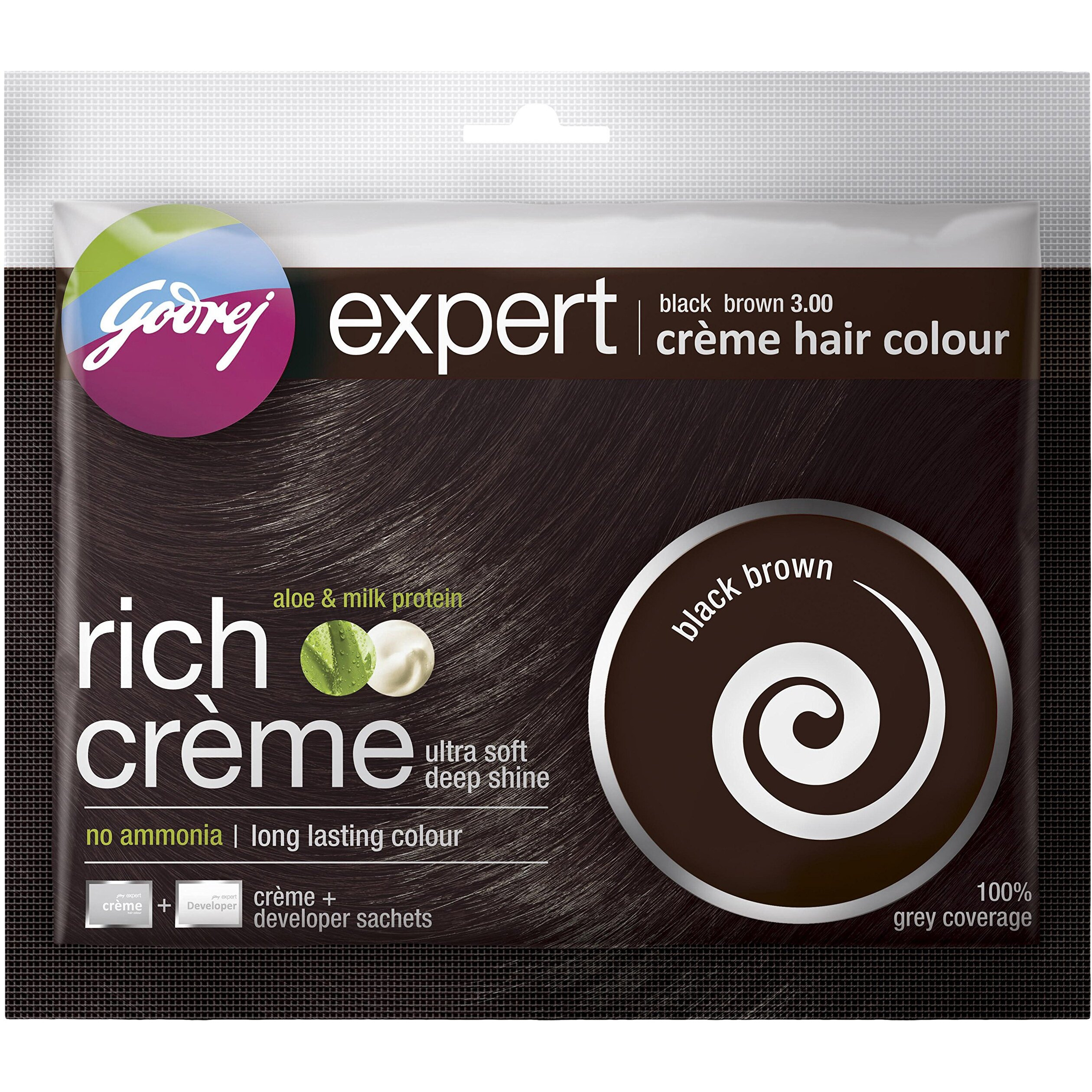 Godrej Expert Creme Hair Colour black Brown 20G+20Ml