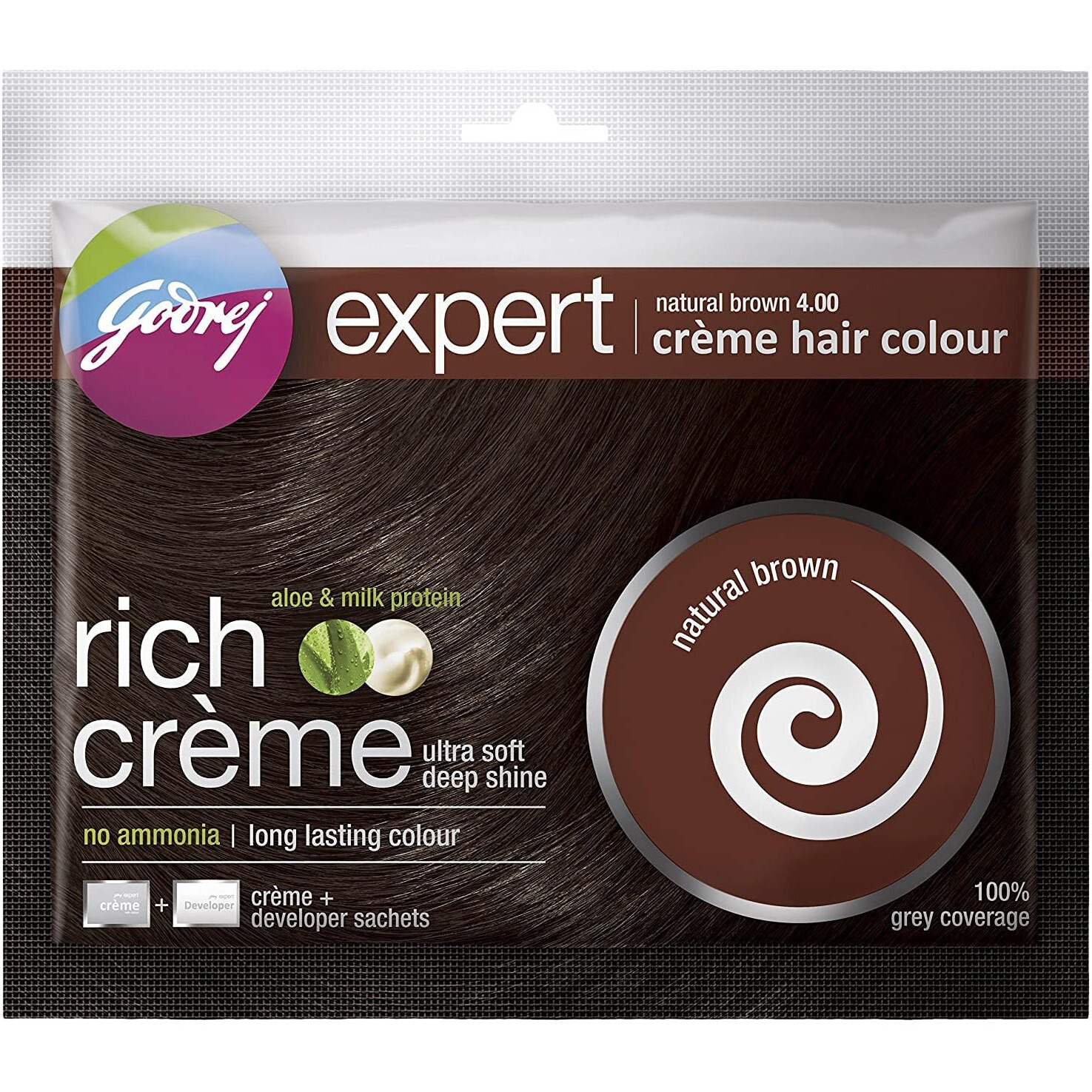 Godrej Expert Rich Crme, Natural Brown 20g + 20ml - India