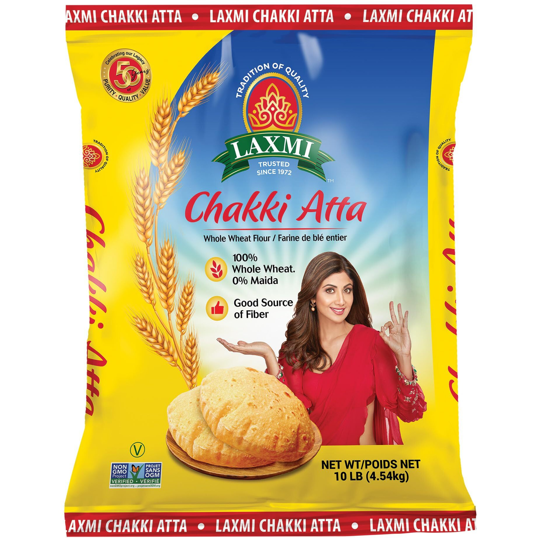 LAXMI CHAKKI ATTA 10 LB (NONGMO)