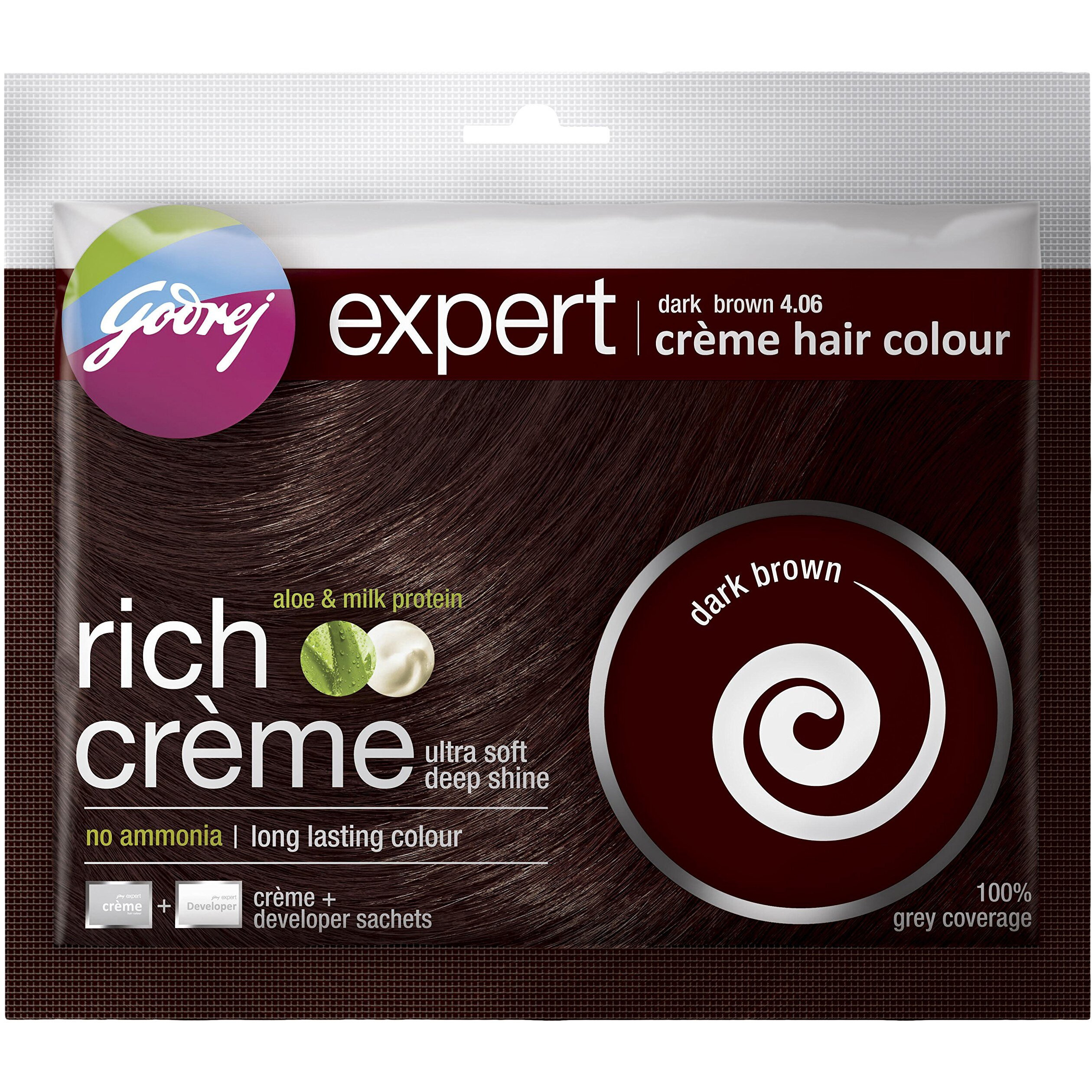 Godrej Expert Creme Hair Colour Dark Brown 20g+20ml