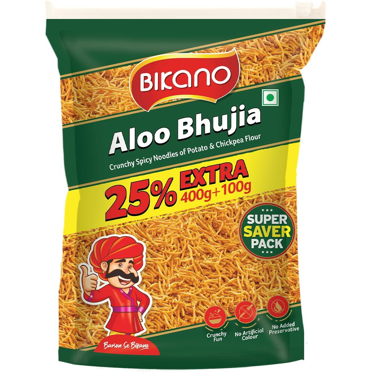 Bikano Aloo Bhujia, Indian Namkeen, (14.1oz)