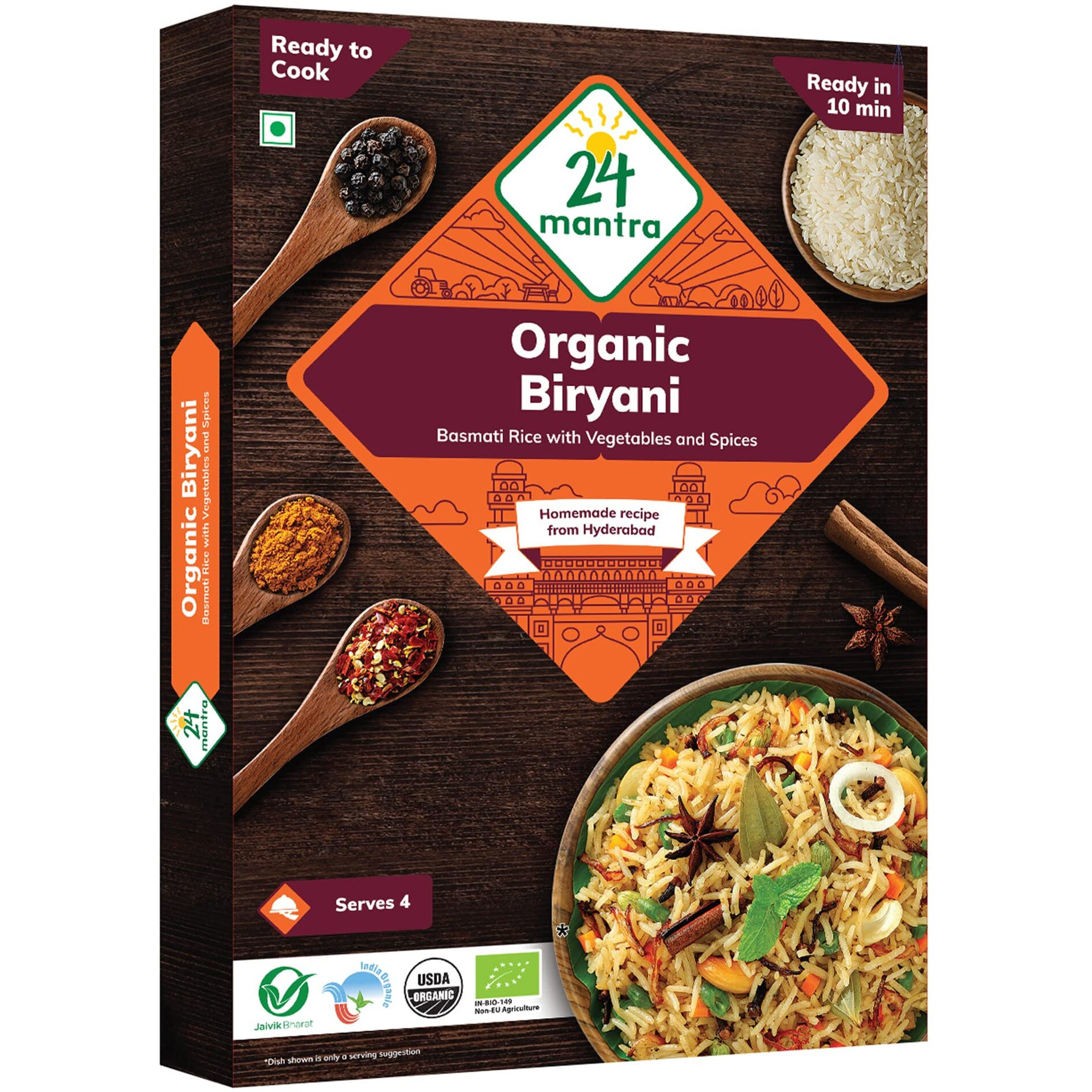 24 Mantara 24 Mantra Organic Biryani -200 Gm,, 200g ()
