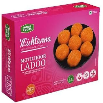 Motichor Ladoo (Indian Sweet), 360 Grams(gm)