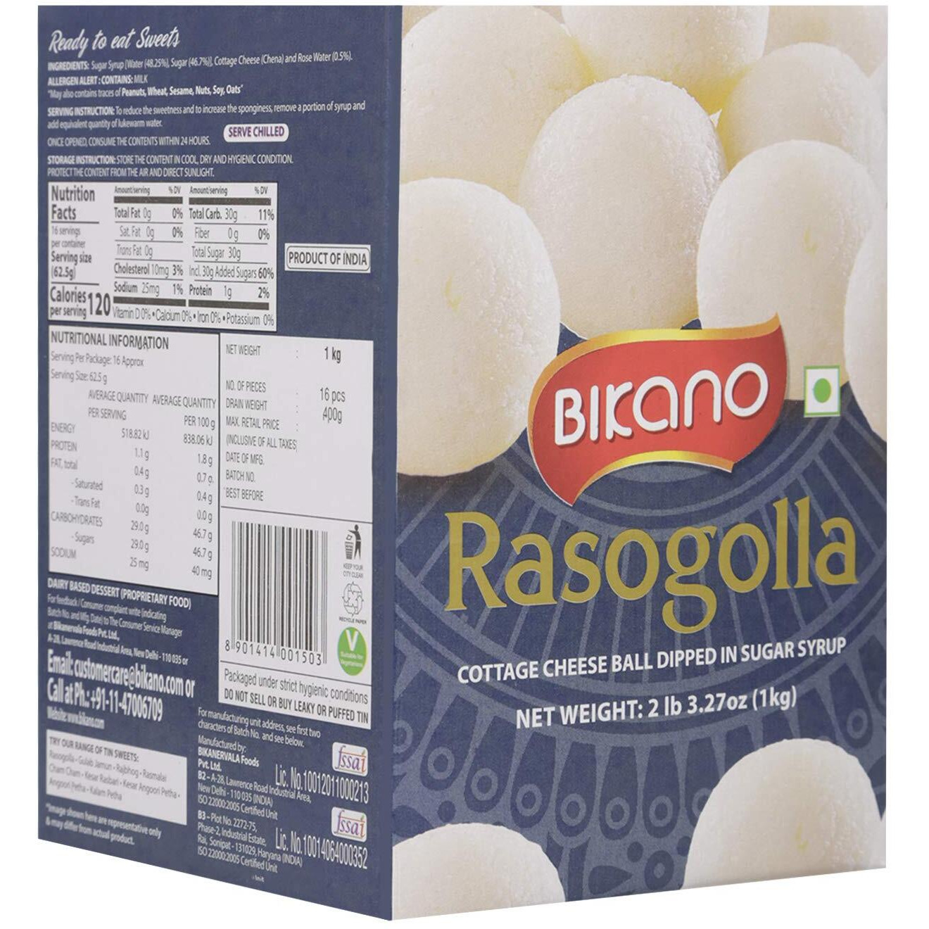 Rasgulla, 1kg
