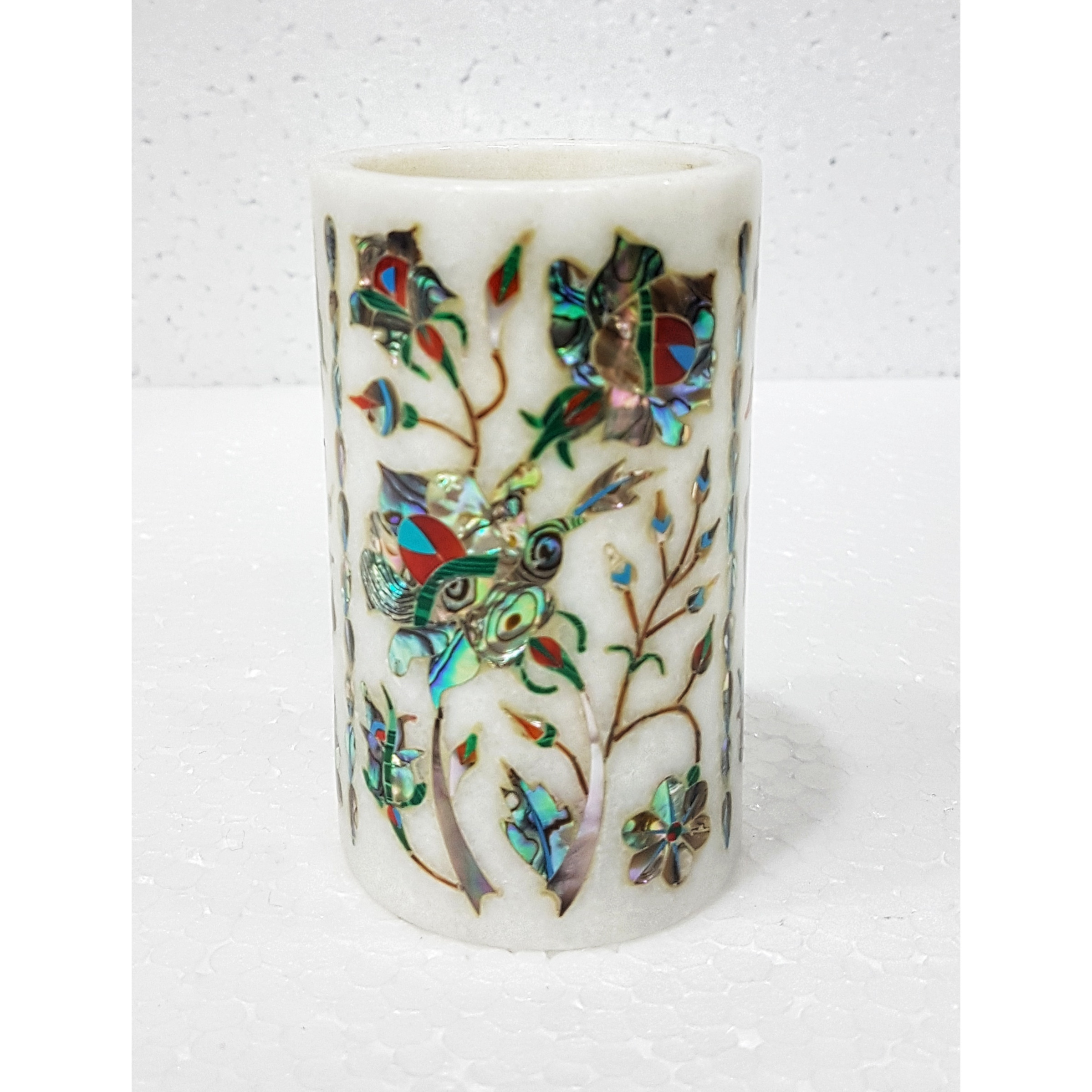 Marble Inlay Candle Pot