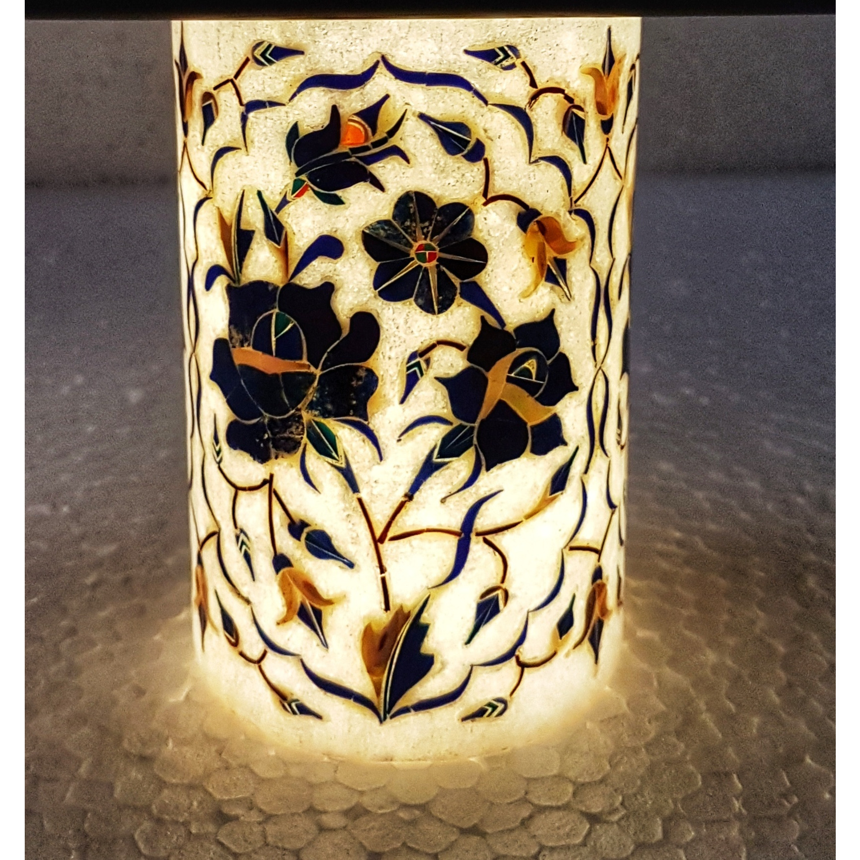 Marble Inlay Candle Pot
