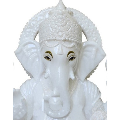 White Marble Ganesha Statue, Marble Ganpati Statue For Mandir, Ganesha Statue, Marble Ganesha, Fine Expression Ganesha Statue