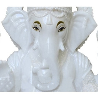 White Marble Ganesha Statue, Marble Ganpati Statue For Mandir, Ganesha Statue, Marble Ganesha, Fine Expression Ganesha Statue