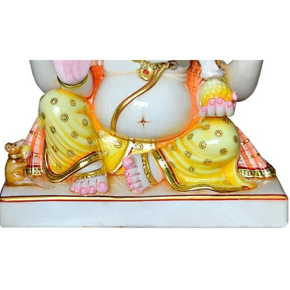 White Marble Ganesha Statue, Marble Ganpati Statue For Mandir, Ganesha Statue, Hindu Deities, Marble Ganesha Idol,Religious Gift