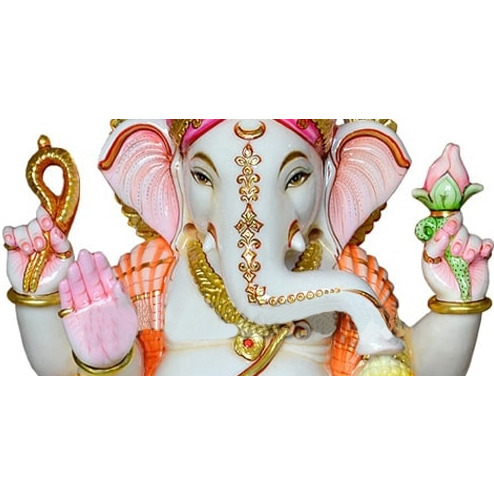 White Marble Ganesha Statue, Marble Ganpati Statue For Mandir, Ganesha Statue, Hindu Deities, Marble Ganesha Idol,Religious Gift