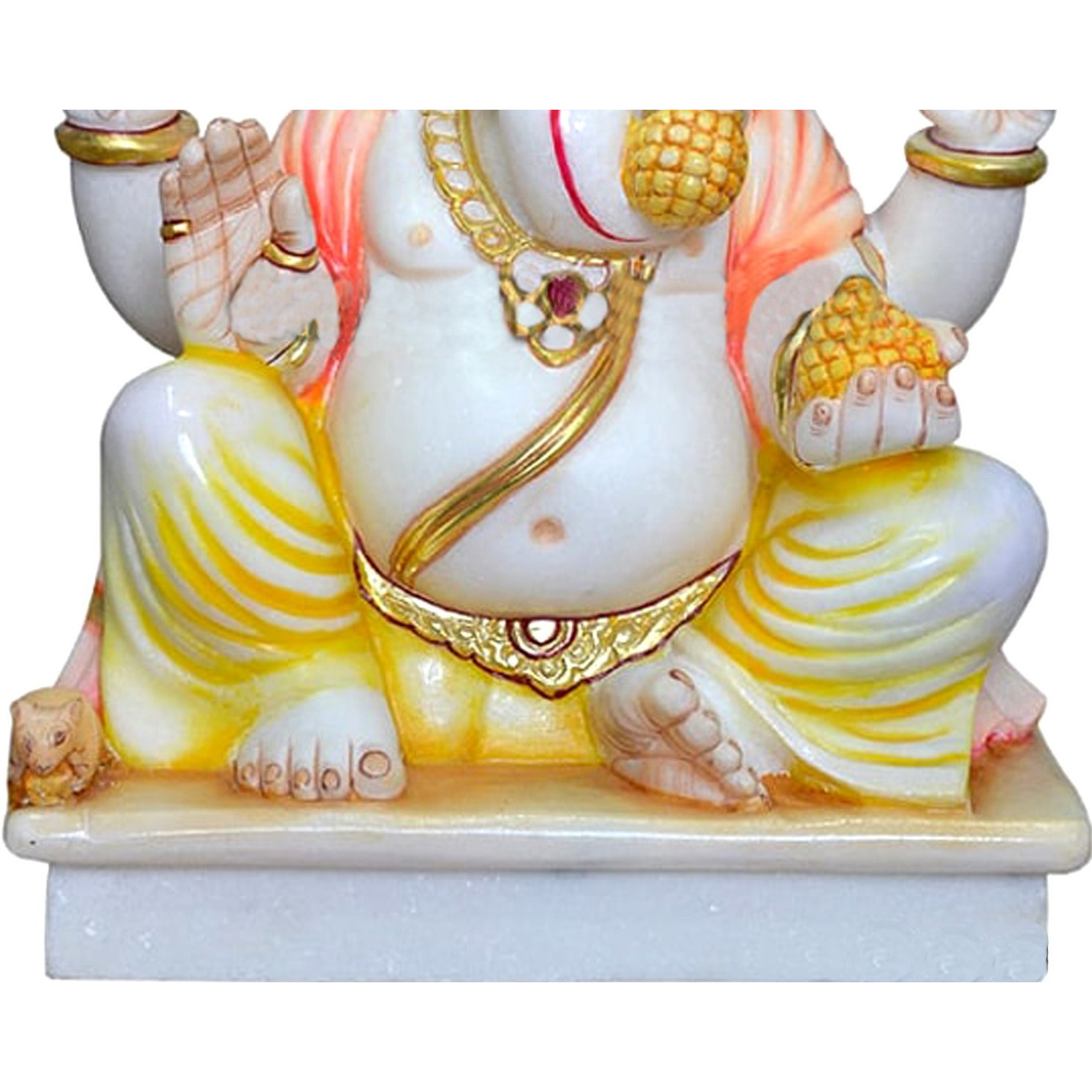 White Marble Ganesha Statue, Marble Turban Ganesha ,Marble God Statue, Beautiful Hand carved Marble Ganesha Sculpture, Perfect Diwali Gift