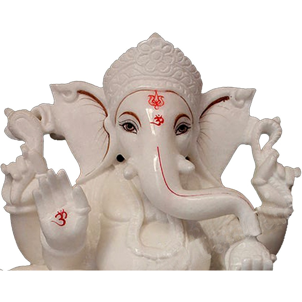 White Marble Ganesha Statue , Ganesha Moorti For Mandir, Fine Marble Ganesha Statue, Marble Ganesha