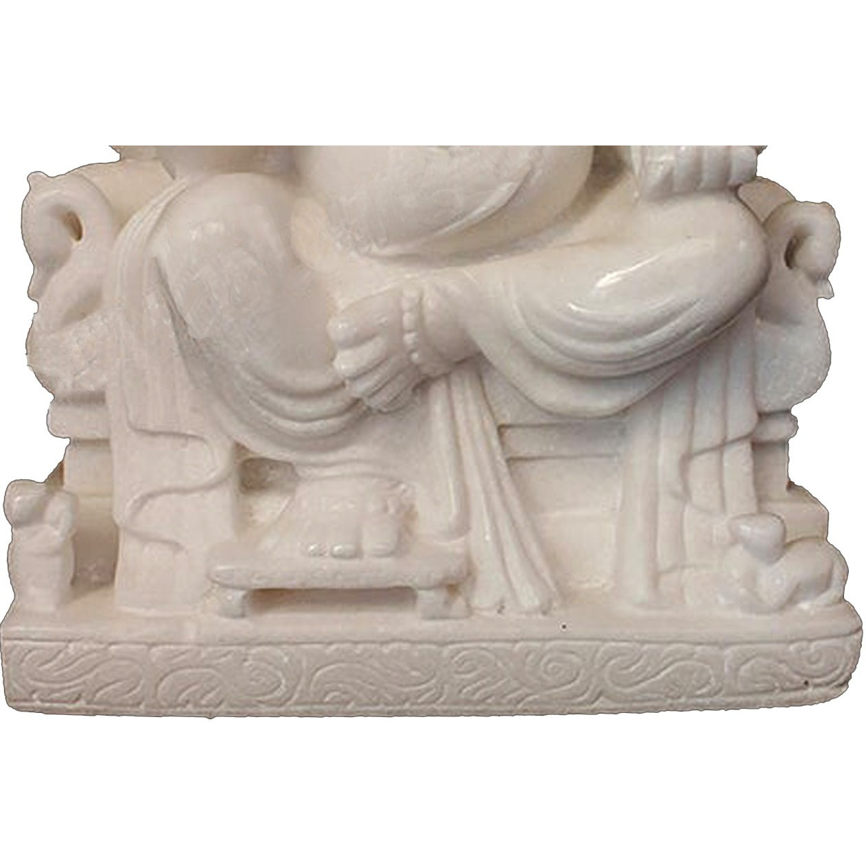 White Marble Ganesha Statue , Ganesha Moorti For Mandir, Fine Marble Ganesha Statue, Marble Ganesha