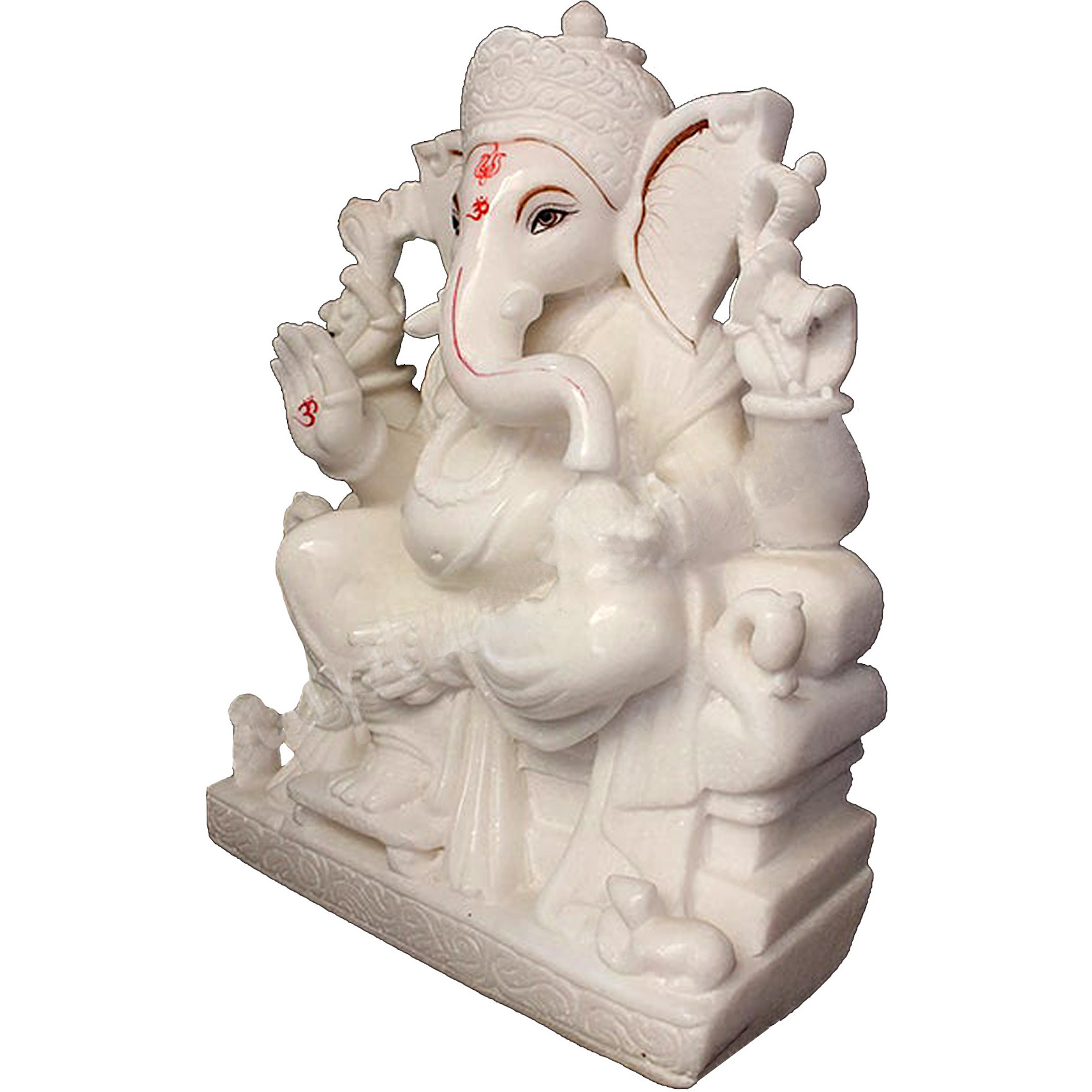 White Marble Ganesha Statue , Ganesha Moorti For Mandir, Fine Marble Ganesha Statue, Marble Ganesha