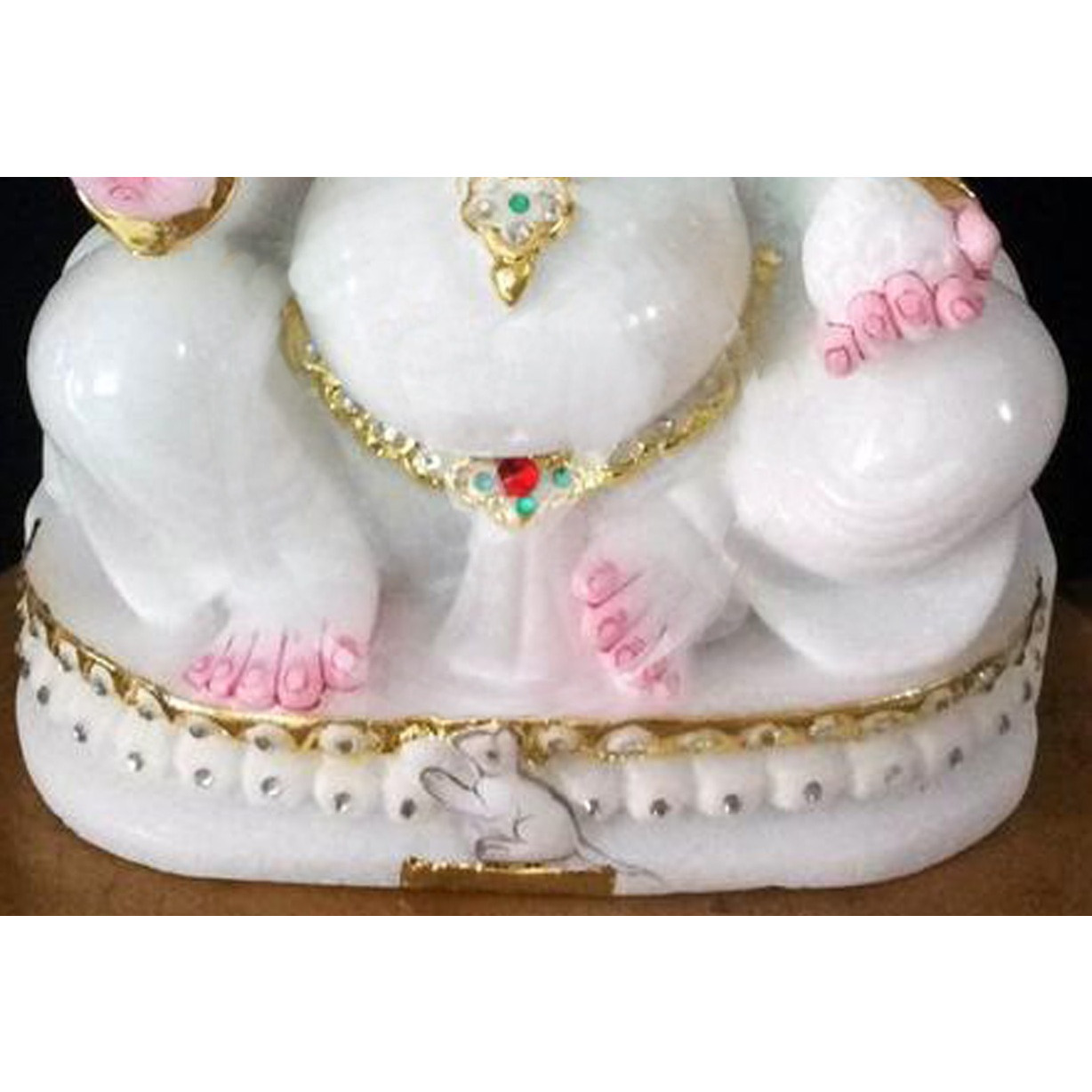 White Marble Ganesha Statue , Ganesha Moorti For Mandir, Fine Marble Ganesha Statue, Ganesha Idol