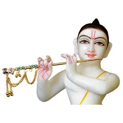 Marble Krishna Statue, White Marble Iskcon Krishna , White Marble Krishna Playing Flute Beautiful Hand Carved Mandir Pooja Room Decor Statue