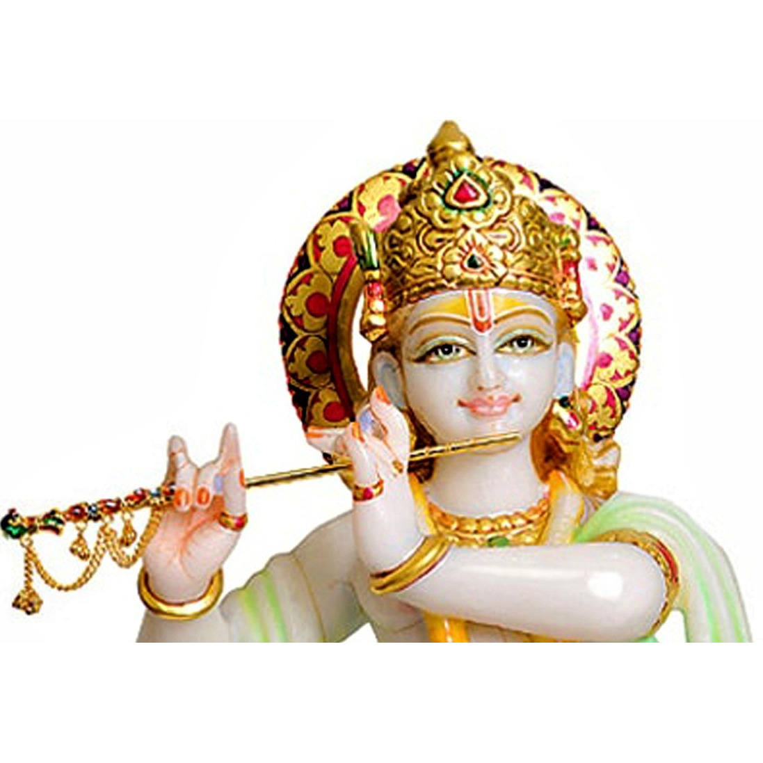 Marble Krishna Statue, Krishna With Cow, White Marble Krishna Statue Beautiful Hand Carved Mandir, Pooja Room Decor Statue
