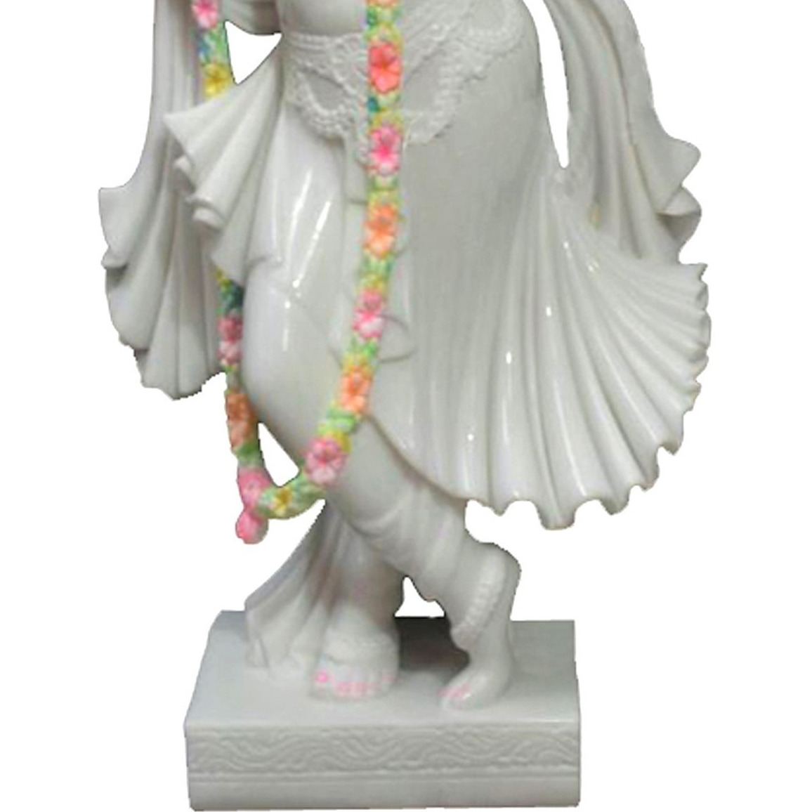 Marble Krishna Statue, Krishna Playing Flute, White Marble Krishna Idol Statue Beautiful Hand Carved Mandir, Pooja Room Home Decor Statue